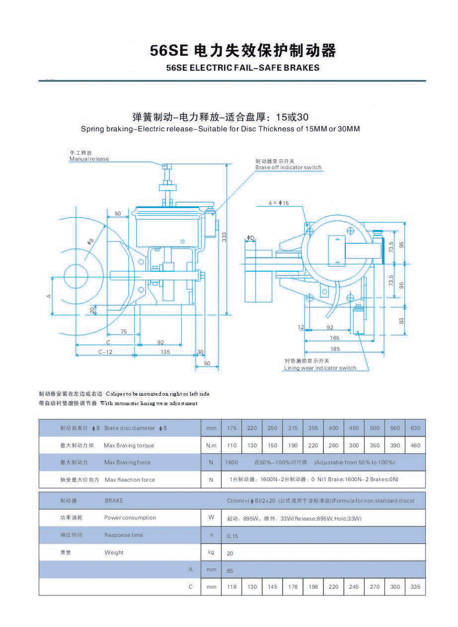 56SE失效保護(hù)制動(dòng)器